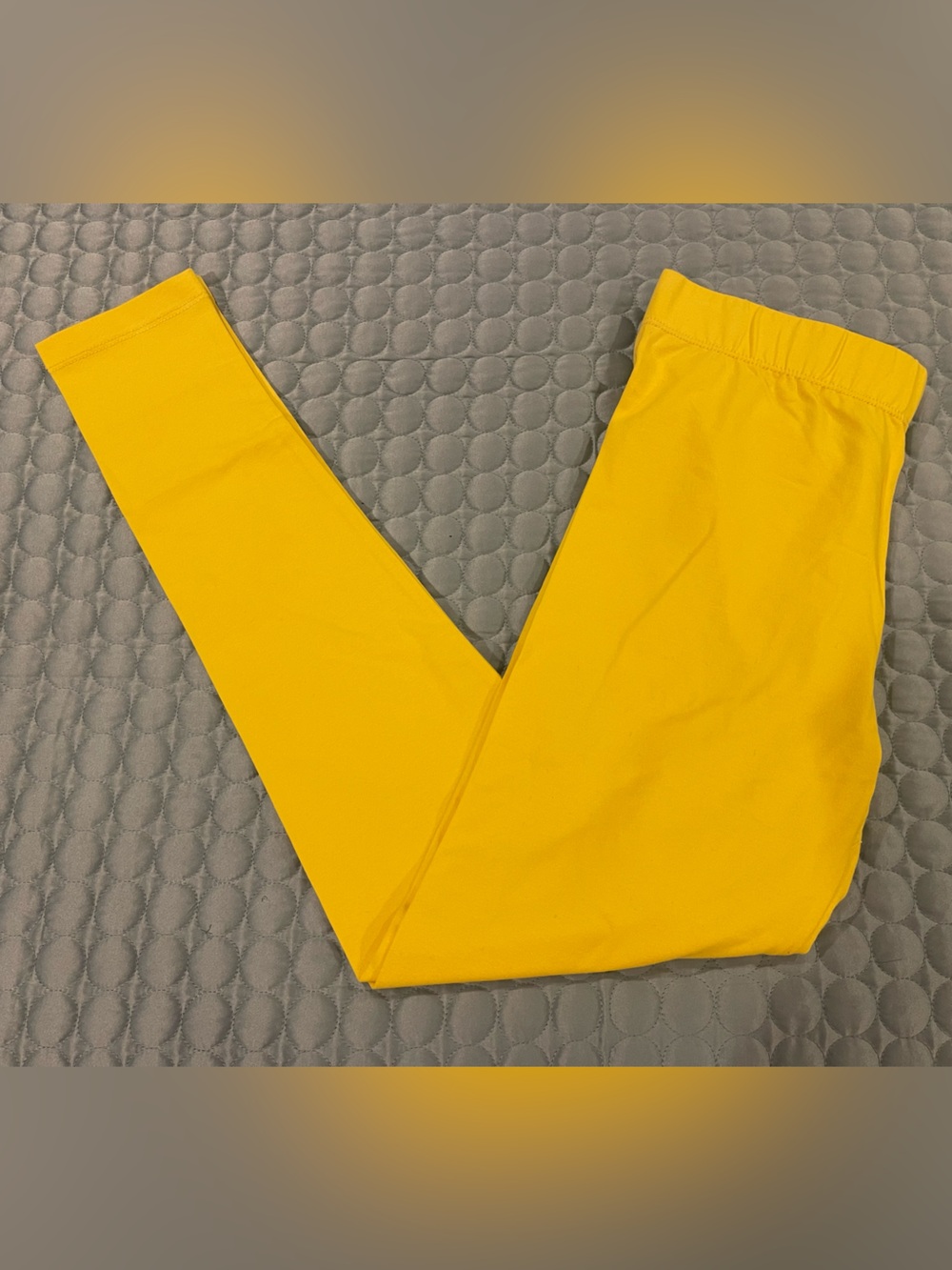 Mini Boden Bright Yellow Stretch Leggings Sz 12/13Y Cotton Blend Preppy Basic